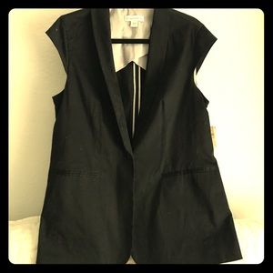 Black Coldwater Creek boyfriend vest NWT Size 12